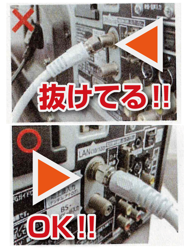 テレビ裏の抜け